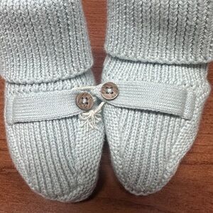 Cozy Knit Booties with Button Detail-NWT